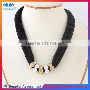 Fashionable New Design High Quality Black Woven Necklace