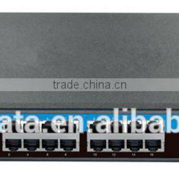 18 ports Managed PoE switch ( 14-port 10/100M PoE + 2-port 1000M PoE + 2-port Gigabit SFP )