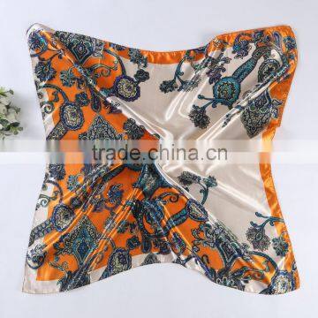 China Factory 90x90cm Women Brand Satin Square Scarf High Quality Imitated Satin Scarves Shawl Hijab 2016 Fashion Style photo-6