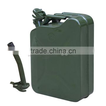 5 Gallon 20L Jerry Can Gasoline Fuel Can Steel Gas Tank Emergency Backup Green