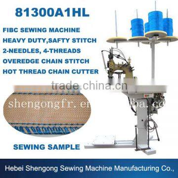 SHENPENG 81300A1HL Double Needle Four Thread Mechanical Skip Bag Sewing Machine