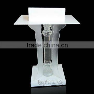 Acrylic Lectern With Crystal Column/ Cheap Acrylic Pulpit photo-3