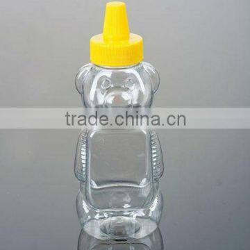 350ml clear bear plastic jars wholesale, bear honey bottle