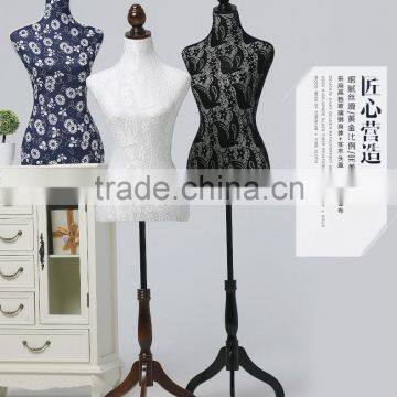 lace fabric cover half female mannequins china triditional cover