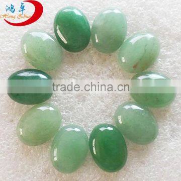 Wholesale Natural Loose Gemstone Green Aventurine Pear Cabochon