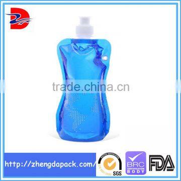 bpa free foldable water bag with buckle and nozzle