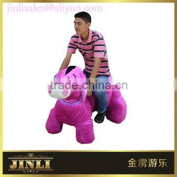 2016 special pink gift for girls,electric ride on stuffed animal toy car with coin systerm or battery