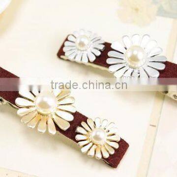 Fashion Lovely Decorative Flower Pearls Hair Clip Hair Accessory photo-5