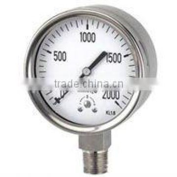 All stainless steel mbar pressure gauge manufacturer