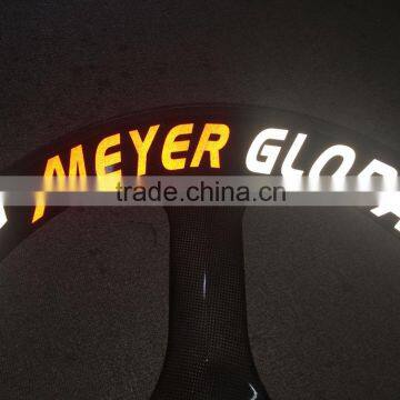 MeyerGlobal Reflective Logo 700C Full Carbon Fiber Tri Spoke Rim Rear Fixed Gear Wheels photo-3