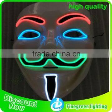 2016 newest product multi color lighting Vendetta demon mask for festival