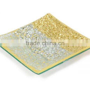 Mosaic Silver Glass Square Charger Plate photo-2