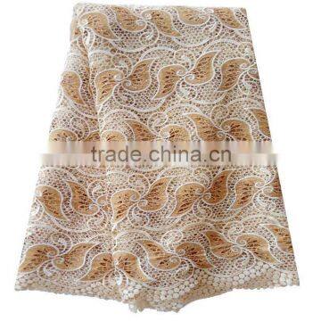 High quality polyester chemical lace fabric African wedding lace fabric lace aso ebi styles