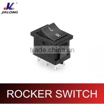 6pins on-off 6P 6A 250V AC illuminated rocker switches DPDT double pole double throw rocker switch KCD1-203C-T