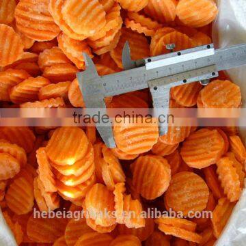 IQF frozen style carrot ctinkle slices