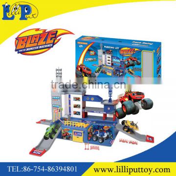 Monster car and plastic vehicle park toy