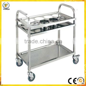 hotel air restaurant and public place stainless steel Condiment truck, seasoning trolley, blending car