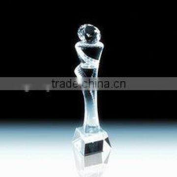 clear crystal award trophy