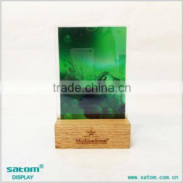 Contact us get $1000 coupon Wooden&Acrylic Drink Wine Menu Holder from Guangzhou Satom