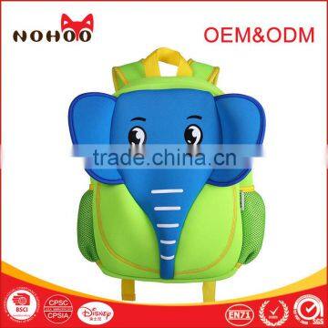 New Fashion 3D Carton Elephant Shape Double Shoulder Bag Kids Backpacks Bags Child Student Bags
