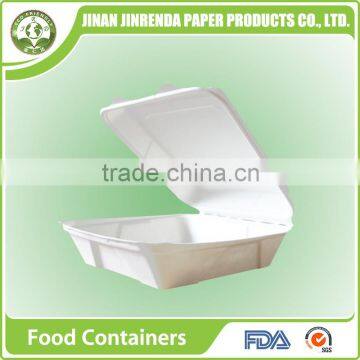 China Disposable 8" Food Containers With Sugarcane Pulp. photo-2
