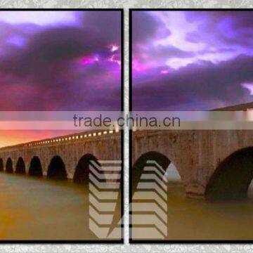 3D frame picture of bridge 3D lenticular framed wall photo for home decoration