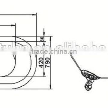 North American Portable Bathtub Acrylic,walk in Shower Tub Combo,corner Tub photo-2