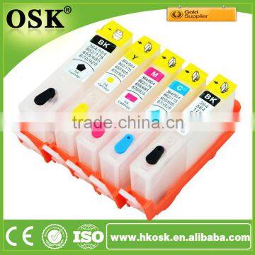 Four color Inkjet ink cartridge for HP 6525 Bulk ink cartridge