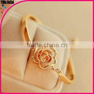 Rose bracelet Fashion zircon bracelet with the roses metal bracelet