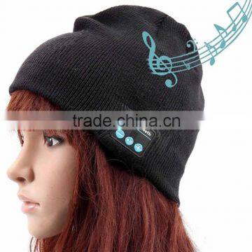 Wireless Bluetooth Hat Smart Cap Headset Headphone Speaker Mic Soft Warm Hat