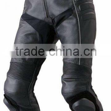 Mens Black Leather Professional Motorbike Racing Pant