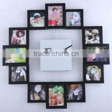 Metal photo frame clock