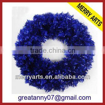 Alibaba Express wholesale blue bulk christmas wreaths cheap christmas decoration wreaths