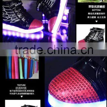 2016 factory price Colorful Running Sport Shoes kid And girl LED Light Shoes Kid LED Light Up Shoes