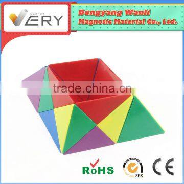 Form recognition in 2D&3D magnetic construction building plastic pipe blocks building toys for kids