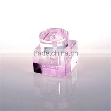 Unique style crystal pink perfume bottle