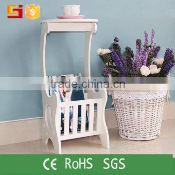 Livingroom Multifunctional WPC End Table Wooden Floor Standing End Table photo-3