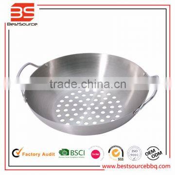 Grilling Skillet, Nonstick Grill Accessories for Grilling Smaller Pieces of Food Like Vegetables and Meat Cubes