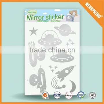 Popular bathroom sticker graceful easy to peel mirror stickers