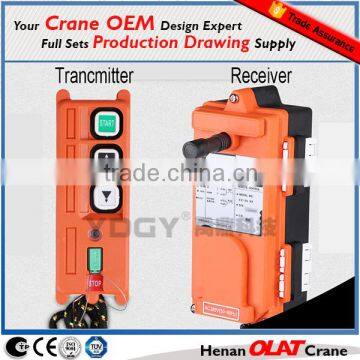 F21-2S 1 transmitter+1 receiver 12 buttons Hoist crane remote control wireless radio remote control