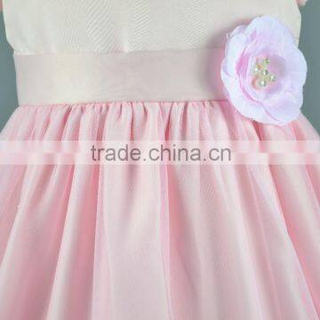 Top Selling Pink Cap Sleeveless Flower Girls Dress Baby Children Pageant Dresses Western Kid Party Wear for Fat Girls 4 Years Quality Choice photo-5