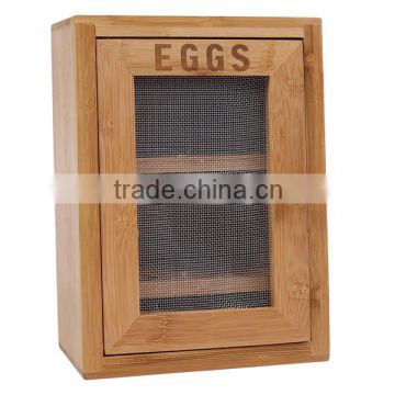 mini bamboo egg holder box, egg storage rack