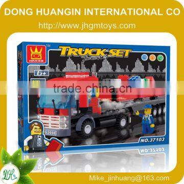 kids educational plastic block truck,plastic educational toys