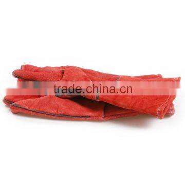 red AB,BC grade full lining cow split leather welding glove