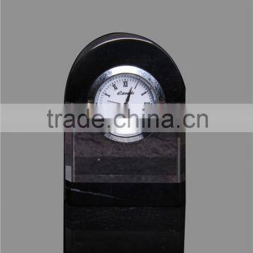 Black crystal with quartz clock for wholesale