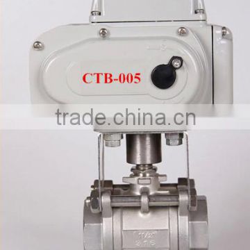 CTB-005 2 way electric actuator ball valve stainless steel DC12V DC24V 220v