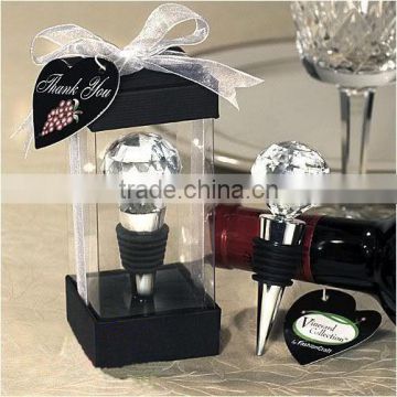 Fashion crystal wedding gift /high quality wine stopper for wedding faver