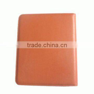 A5 Business pu leather portfolio,custom embossed leather binder portfolio,portfolio with pad case