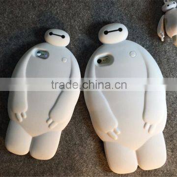 Stereo Super White Bumpers Cartoon Silicone Mobile Phone Shell