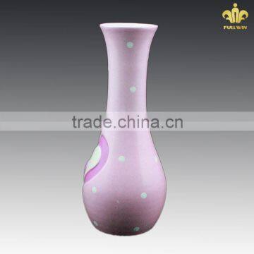 hand painted ceramic vases,hand made pink ceramic vase